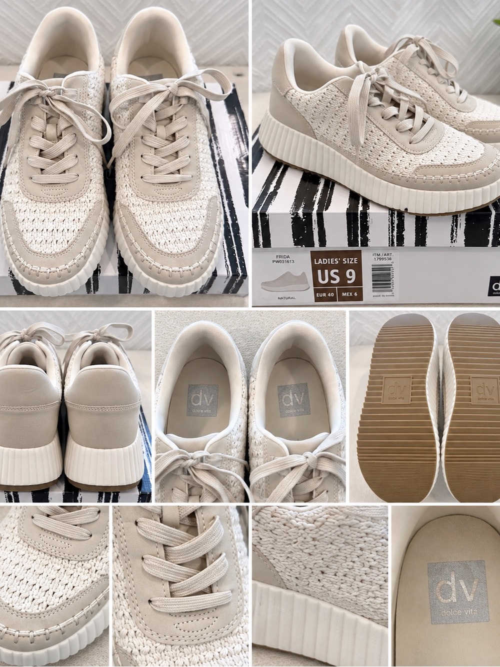 DV by Dolce Vita Cream Knit Platform Sneakers